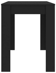 Fekete szerelt fa étkezőasztal 120 x 60 x 76 cm
