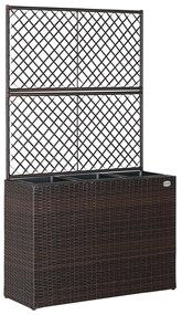 Casaria® Virág box fonott betéttel - barna