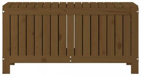 mézbarna tömör fenyőfa kerti tárolóláda 108x42,5x54 cm