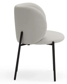 Világosszürke kárpitozott étkezőfotel szett 2 db-os Mogi – Teulat