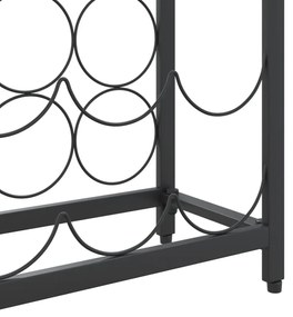 fekete kovácsoltvas bortartó 57 palackhoz 34 x 18 x 200 cm