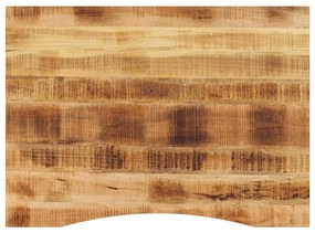 tömör nyers mangófa íves asztallap 100 x 80 x 2,5 cm