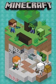 Plakát Minecraft - Into the Mine, (61 x 91.5 cm)