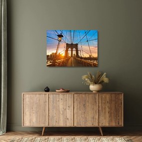 Kép - Brooklyn, híd, Manhattan, New York (üvegen) (70x50 cm)