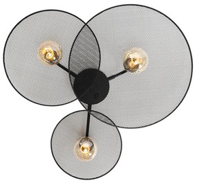Design fali lámpa fekete hálóval 3-lámpás - Jane