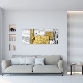 Kép - Arany négyzetek N⁰1 (120x50 cm)