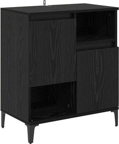 vidaXL Széf Fekete tölgy 60 x 35 x 70 cm Faanyag
