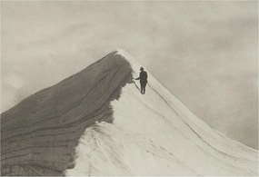 Divatos 3D Fali Tapéta Magányos hegymászó 152x104 Ragasztóval