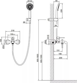 AREZZO design ASTRO kádcsaptelep szett, króm