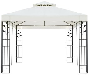 Fehér acél pavilon dupla tetővel 6 x 3 m