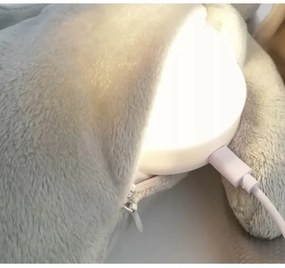 Moonie - Snuggle buddy dallammal és lámpával maci ezüst
