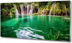 Fotó üvegkép Erdő naplemente 100x70