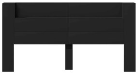 Fejtámla LED -es lámpákkal Fekete 200 x 16,5 x 103,5 cm Faanyag