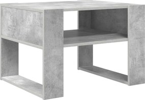 vidaXL Dohányzóasztal tárolóval Beton Szürke 66 x 53 x 45 cm Faanyag
