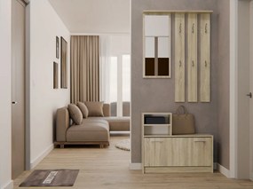 Odell GAR előszobafal, 85x180x24 cm, sonoma