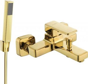 Mexen Cetus R77 kád csaptelep zuhanykészlettel, arany - 74433R77-50