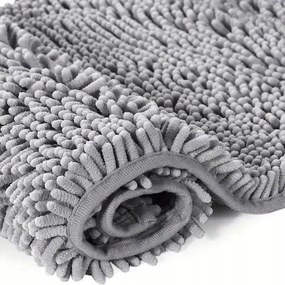 Fürdőszobaszőnyeg csúszásgátló zsenília 40x60cm szürke backhome