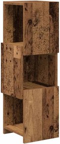 vidaXL Sarokszekrény Öreg fa 25,5x25x80cm Faanyag