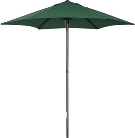 Outsunny Ernyő Ø196 cm, hatszögletű erkélyernyő, strandernyő, szélálló, stabil piaci ernyő, crankszerkezetű napvédő ernyő a strandhoz, erkélyhez és ke