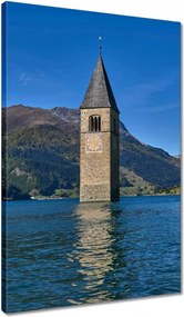 Vászonkép 40x60 Elsüllyedt templomtorony