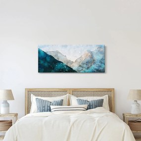 Kép - Hegyek rajza (120x50 cm)