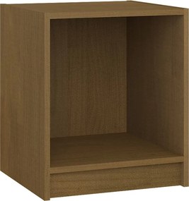 vidaXL mézbarna tömör fenyőfa éjjeliszekrény 35,5 x 33,5 x 41,5 cm