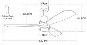 Ventilátoros Lámpa Fekete ZAMBELIS 19141