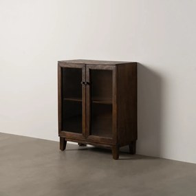 Barna mangófa tálalószekrény 80x100x40 cm Ravi – Ixia