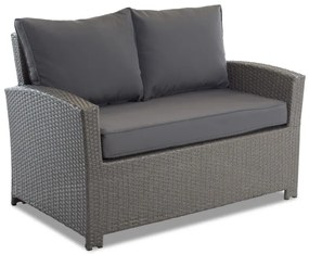 2 személyes techno rattan kerti kanapé Parma antracit Garden Point