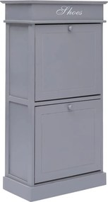 vidaXL szürke császárfa cipősszekrény 50 x 28 x 98 cm