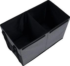 Összecsukható tároló doboz, szürke/fekete, DETER
