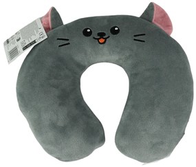 Utazós párnácska TRAVEL FRIENDS 33x25 cm plüss - több színben Termék színe: Szürke