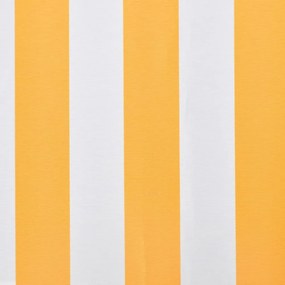 narancssárga-fehér vászon napellenző tető 350 x 250 cm