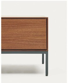 Natúr színű TV-állvány diófa dekorral 195x35 cm Vedrana – Kave Home