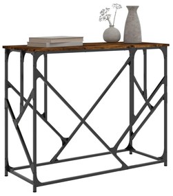 füstös tölgyszínű szerelt fa tálalóasztal 100x40x80 cm