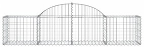 7 db íves horganyzott vas gabion kosár 200x50x40/60 cm