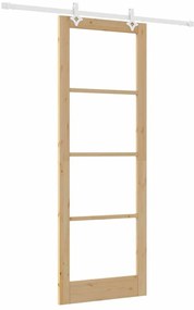 Csúszóajtó Barna 83 x 232 cm Fa és fém