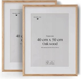 2 db-os kĂ©pkeret szett natĂșr fĂĄbĂłl 40 x 50