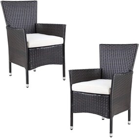 Deuba Rattan fotelek 2 db - barna