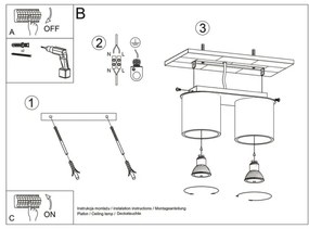 Sollux SL.0056 - Spotlámpa ORBIS 2 2xGU10/40W/230V fehér