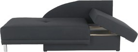 Kinyitható kanapé, szürke-fekete szövet, jobbos, LAUREL