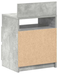 2 db betonszürke éjjeliszekrény 2 fiókkal 40x33x60 cm