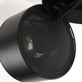 2 db modern fekete kerek állítható reflektor készlet - Go Nine