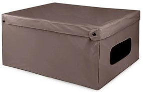 Compactor SMART összecsukható tárolódoboz  fedéllel, 50 x 40 x 25 cm, taupe (szürkésbarna), S