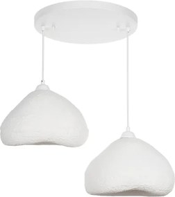 Brilagi - Kábeles függőlámpa WABI SABI 2xE27/40W/230V átm. 45 cm fehér