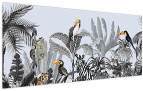 Kép - Illusztrált dzsungel (120x50 cm)