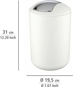 Fehér műanyag szemetes 6,5 l Brasil – Wenko