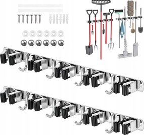 Akasztó Kerti Szerszám Tartó Seprű Felmosó Gereblye Fali Akasztó