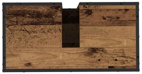 vidaXL Fürdőszoba Székény polcokkal Öreg fa 65 x 33 x 60 cm Faanyag