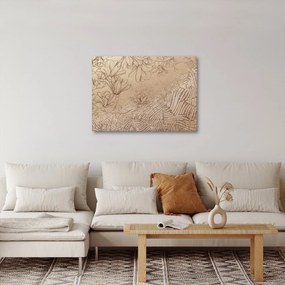 Kép - Rajzolt virágok (70x50 cm)